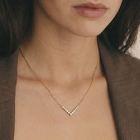 Graduated V Chevron Necklace