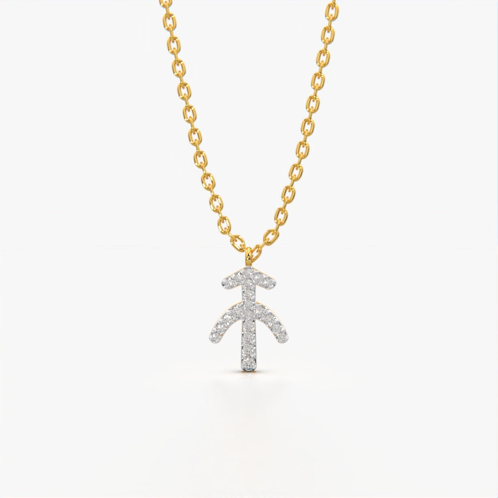 Sparkling Tree Design Necklace