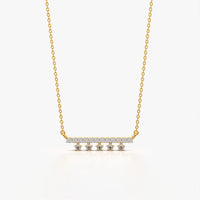 Starry Drop Bar Necklace