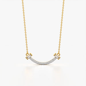 Curved Line of Sparkle Necklace