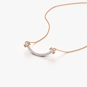 Curved Line of Sparkle Necklace