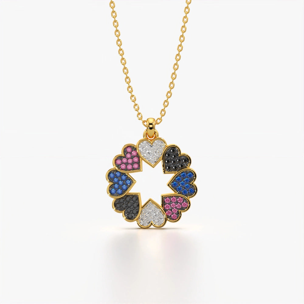 Colorful Diamond Floral Charm