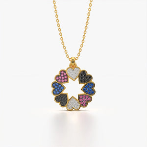 Colorful Diamond Floral Charm