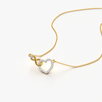 Interlocked Infinity and Heart Necklace