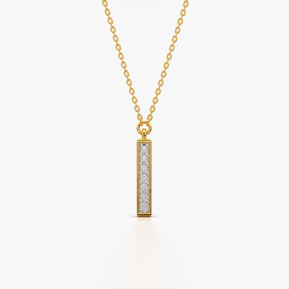 Vertical Diamond Bar Necklace