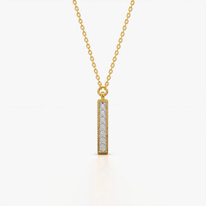 Vertical Diamond Bar Necklace
