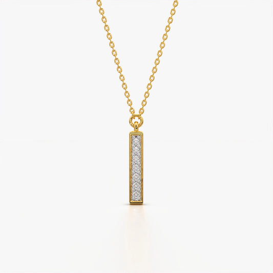 Vertical Diamond Bar Necklace