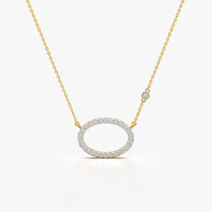 Sparkling Oval Link  Necklace