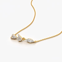 Pear Trio Cluster Necklace