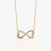 Infinity Heart Twist Necklace