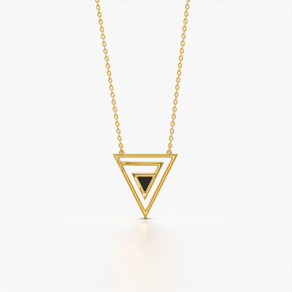 Geometric Triangle Necklace