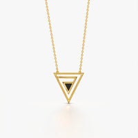 Geometric Triangle Necklace
