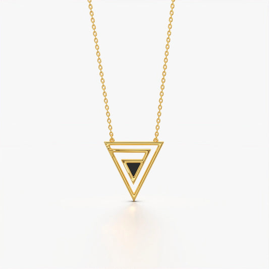 Geometric Triangle Necklace