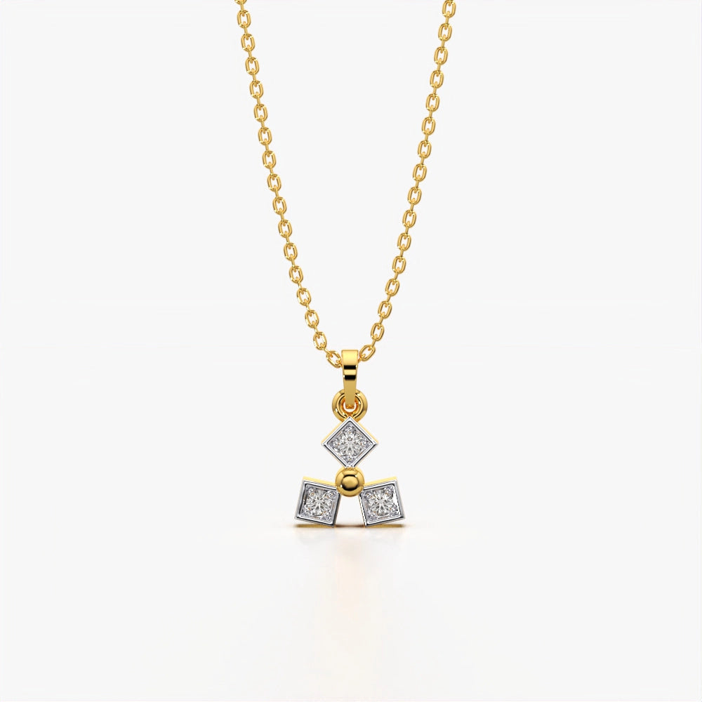 Radiant Tri-Cluster Necklace