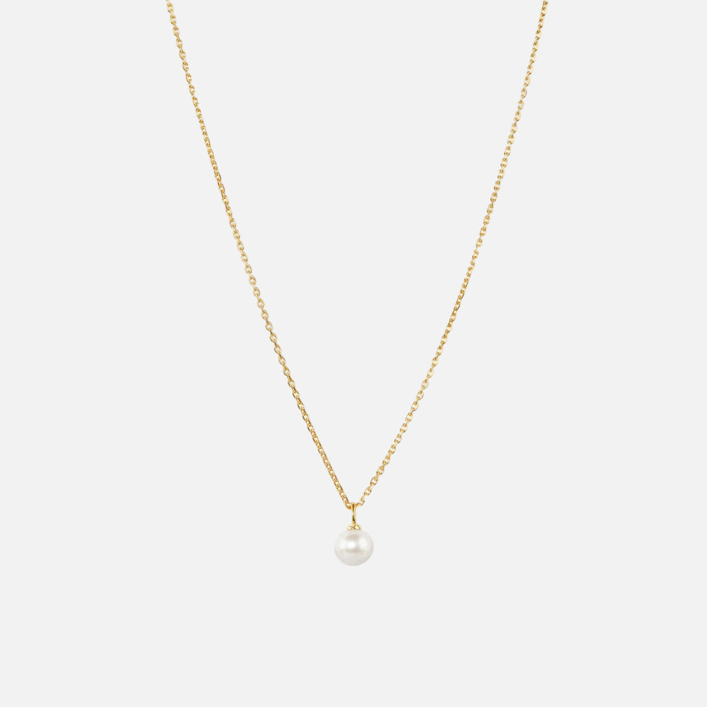 Minimal Pearl Drop Necklace