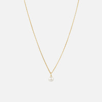 Single Pearl Drop Pendant Necklace