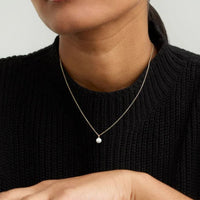 Single Pearl Drop Pendant Necklace