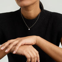 Single Pearl Drop Pendant Necklace