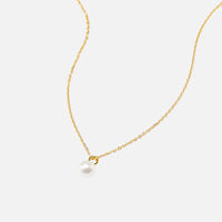 Single Pearl Drop Pendant Necklace