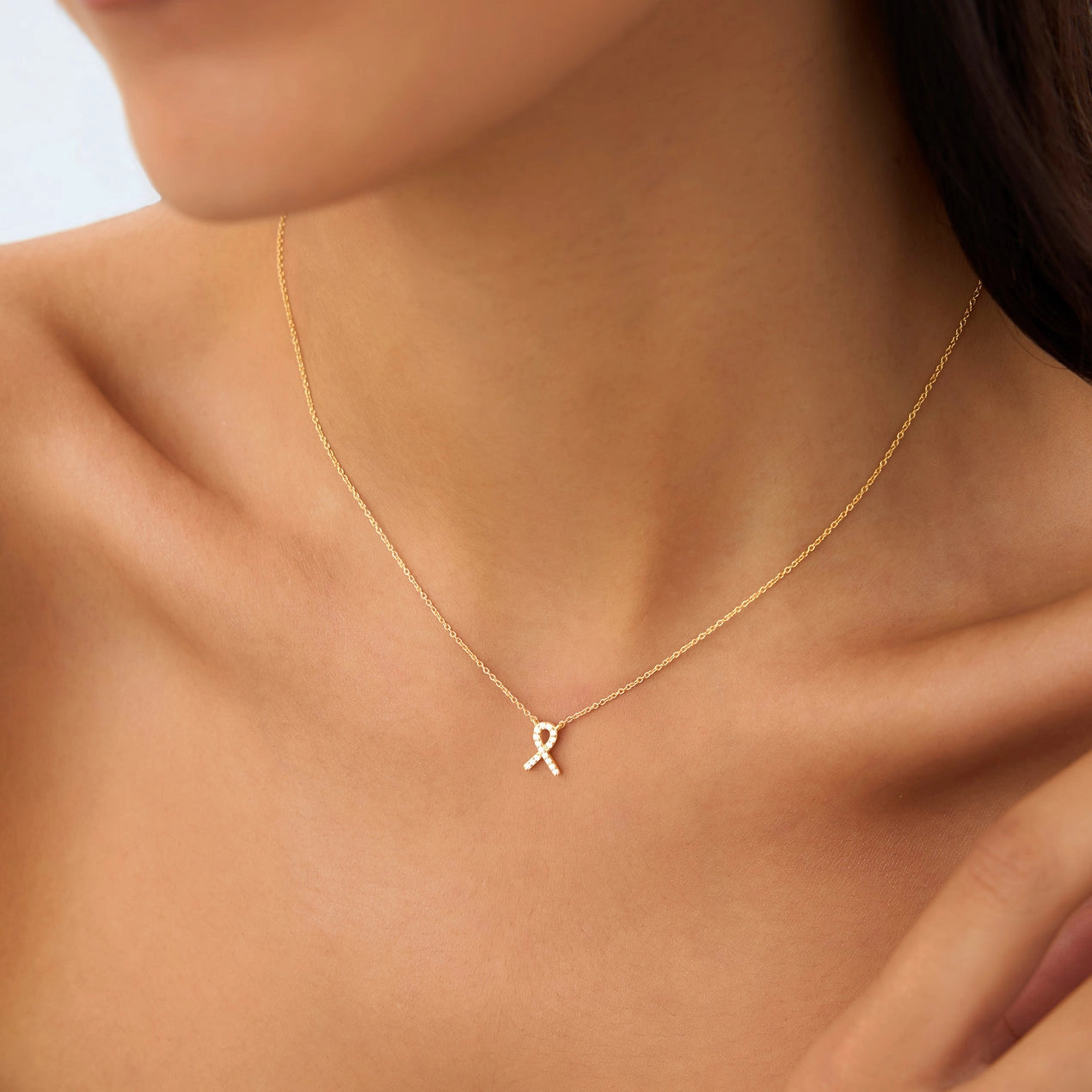 18k Gold Vermeil Ribbon Necklace
