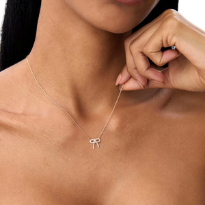 18k Gold Vermeil Bow Necklace