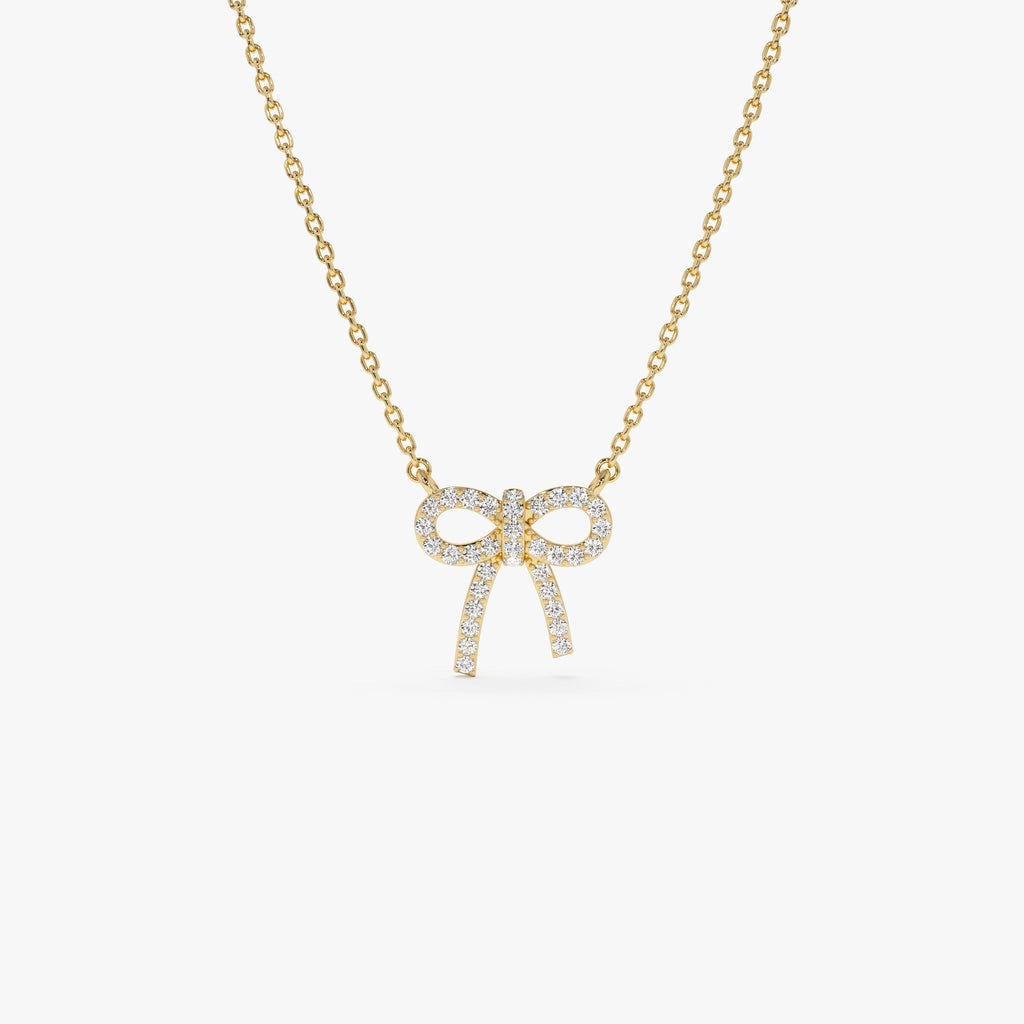 18k Gold Vermeil Bow Necklace