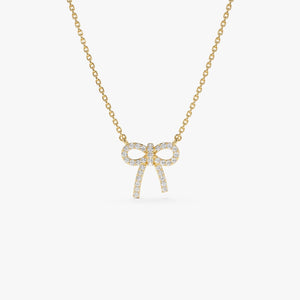 18k Gold Vermeil Bow Necklace
