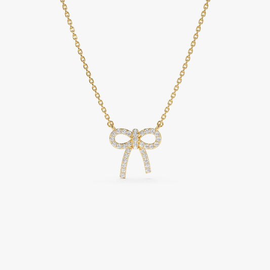 18k Gold Vermeil Bow Necklace
