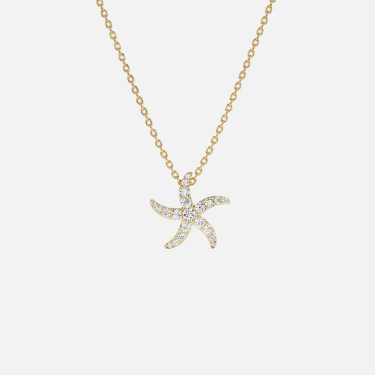 18k Gold Vermeil Starfish Necklace