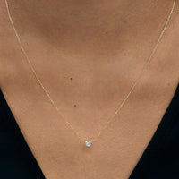 Tiny Pave Heart Pendant Necklace
