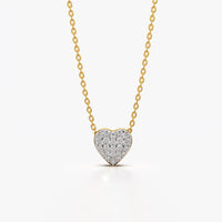 Tiny Pave Heart Pendant Necklace