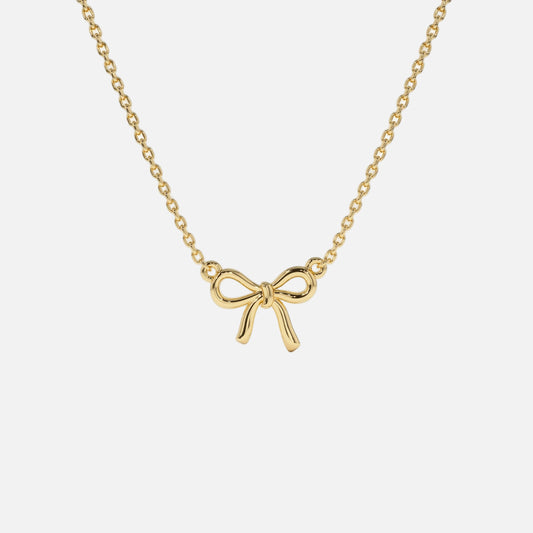 Delicate Ribbon Bow Necklace