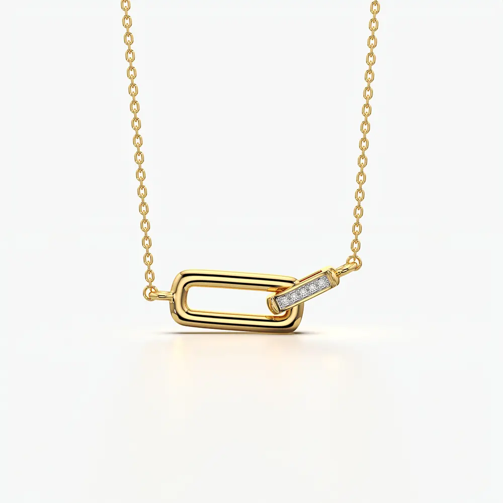 Open Link Bar Chain Necklace