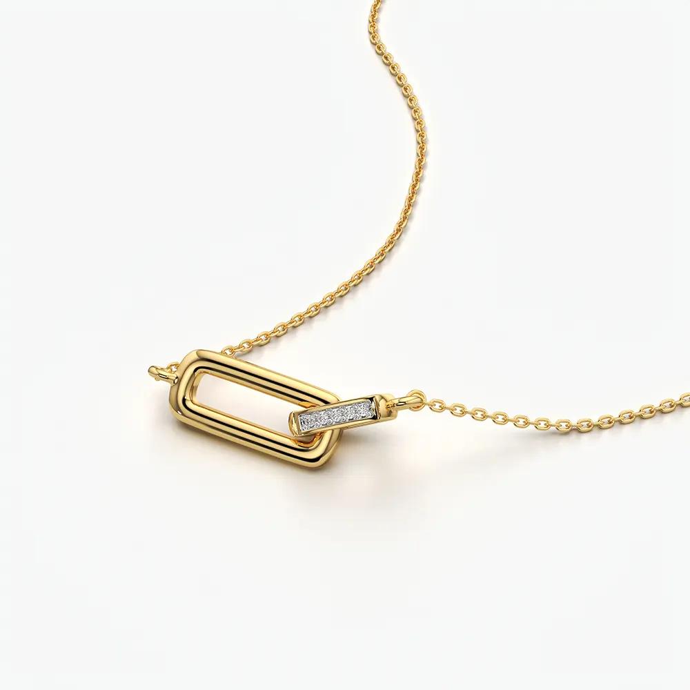 Open Link Bar Chain Necklace