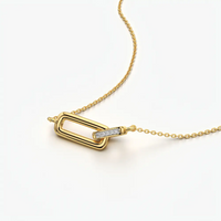 Open Link Bar Chain Necklace