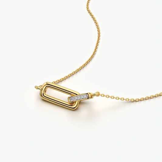 Open Link Bar Chain Necklace