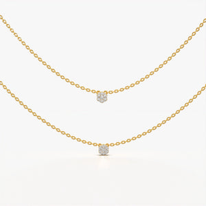 Dual Cluster Charm Necklace