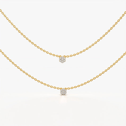 Dual Cluster Charm Necklace