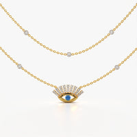 Layered Evil Eye Necklace