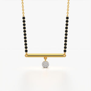 Floral Diamond Bar Mangalsutra