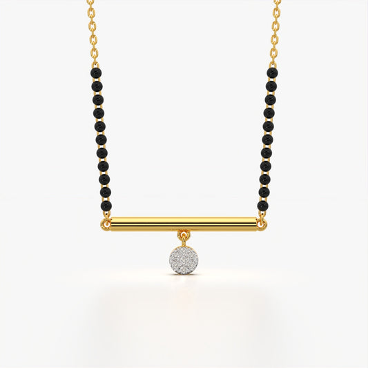 Floral Diamond Bar Mangalsutra