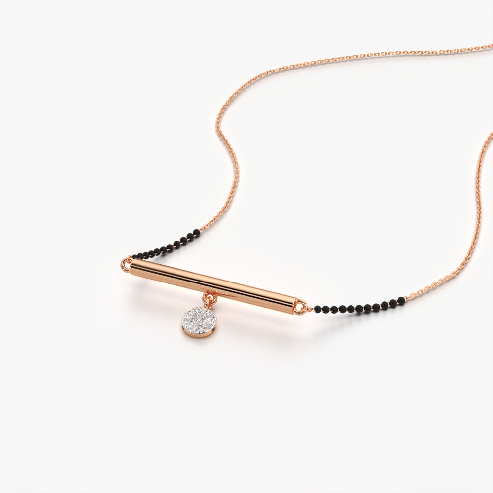 Floral Diamond Bar Mangalsutra