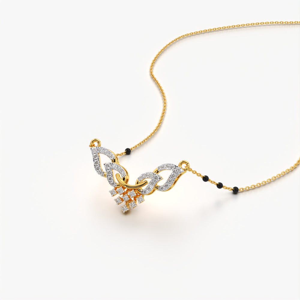 Elegant Leaf Wing Modern Mangalsutra