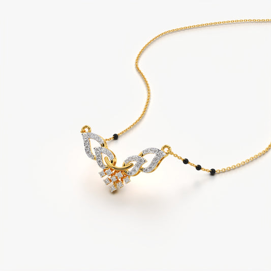 Elegant Leaf Wing Modern Mangalsutra