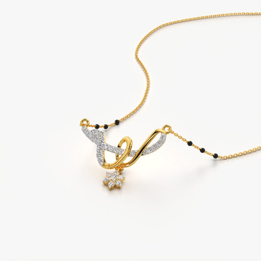 Swirling Ribbon Mangalsutra