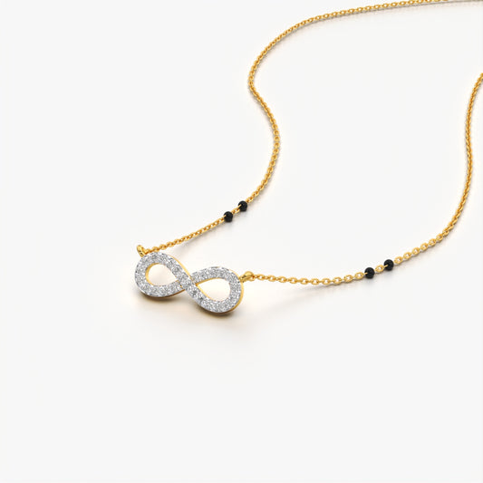 Infinity Pavé Diamond Mangalsutra