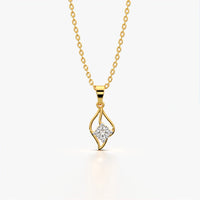 Tulip Glow Solitaire Pendant Necklace