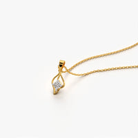 Tulip Glow Solitaire Pendant Necklace