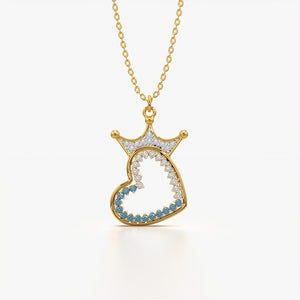 Heart Model Crown Necklace