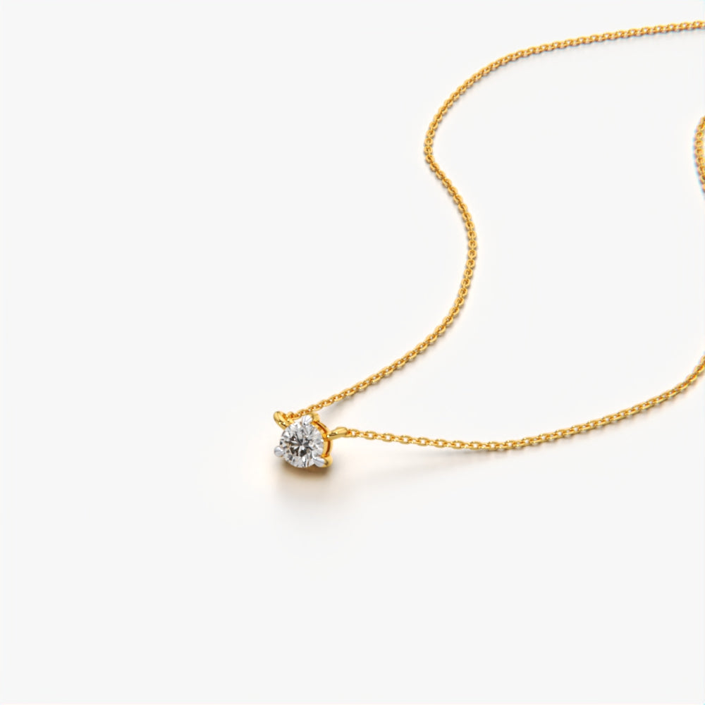 Classic Round Solitaire Necklace